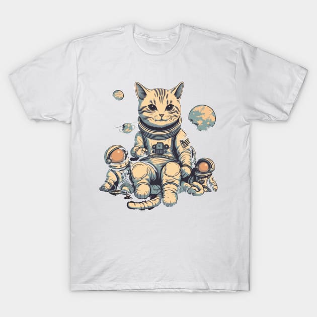 Cosmic Kitty Crew T-Shirt by Purrestrialco